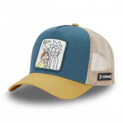 Casquette trucker en coton avec filet Rick & Morty Blue
