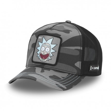 Casquette trucker premium en sergé de coton Rick & Morty Black Camo