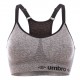 Brassière femme sans couture Umbro Gris