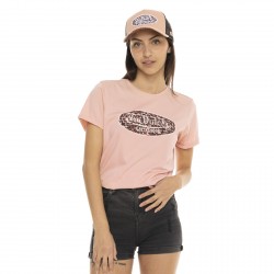 T-shirt à col rond manches courtes femme Logo Leopard