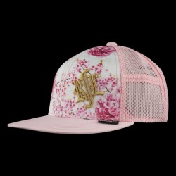 Casquette snapback visière plate avec filet bi-matière Flower Snap