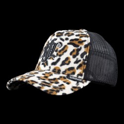 Casquette trucker fourrure avec filet et logo brodé Animals