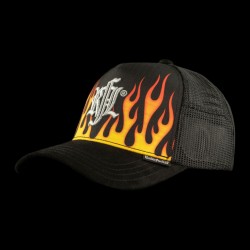 Casquette trucker avec filet bi-matière Burning