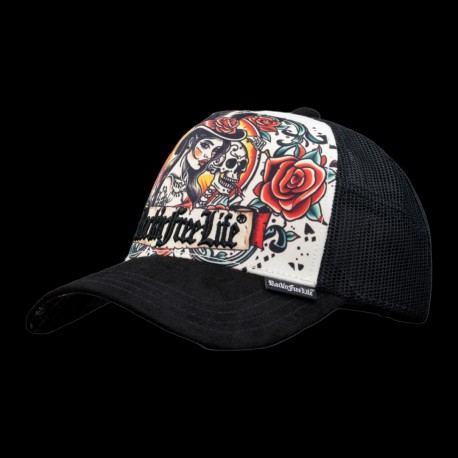 Casquette trucker avec filet bi-matière Tatoo