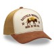Casquette trucker avec filet souple en coton avec broderie Bison