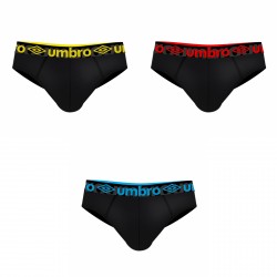 Lot de 3 slips homme en coton ceinture colorée  Bak