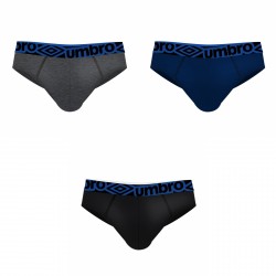 Lot de 3 slips homme en coton ceinture bleue Diamon