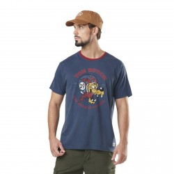 T-shirt col rond homme en acid wash Wolf
