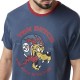 T-shirt col rond homme en acid wash Wolf