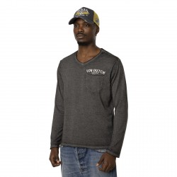 T-shirt homme avec poche manches longues en burn out Rob