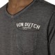 T-shirt homme avec poche manches longues en burn out Rob