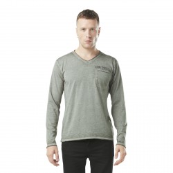 T-shirt homme avec poche manches longues en burn out Rob