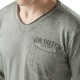 T-shirt homme avec poche manches longues en burn out Rob