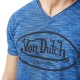 T-shirt homme col V effet strié Ron