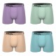 Lot de 4 boxers homme en coton John Pastel