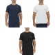 Lot de 3 T-shirts homme en coton uni col rond imprimé poitrine