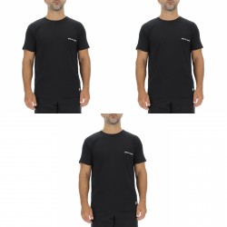 Lot de 3 T-shirts homme en coton uni col rond imprimé poitrine