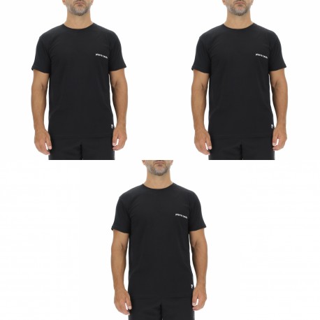 Lot de 3 T-shirts homme en coton uni col rond imprimé poitrine