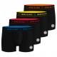 Lot de 4 boxers homme en coton Class uni ceinture colorée
