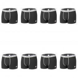 Lot de 8 boxers homme en coton Noir