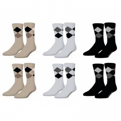 Lot de 6 paires de chaussettes de ville Serge Blanco Losange