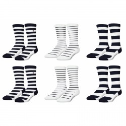 Lot de 6 paires de chaussettes de ville Serge Blanco Marin