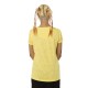 T-shirt femme col V effet dévore et print Classic