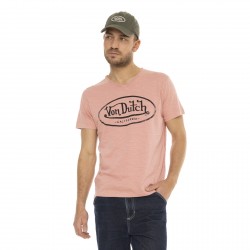 T-shirt homme col V en coton avec logo Tyron
