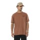 T-shirt homme relax fit en jersey acid wash print devant et dos Flash