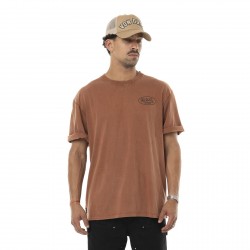 T-shirt homme relax fit en jersey acid wash print devant et dos Flash