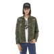 Veste militaire femme imprimé camouflage avec patchs
