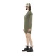 Robe Chemise femme délavée manches longues avec patchs