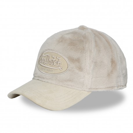 Casquette baseball adulte imitation fourrure visière corduroy Pile
