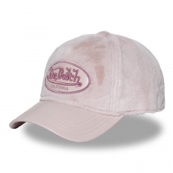 Casquette baseball adulte imitation fourrure PU & logo lurex Pile