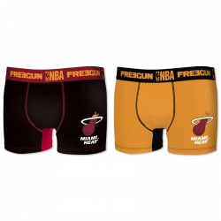 Lot de 2 Boxers Garçon Basketball Noir/Jaune
