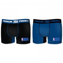 Lot de 2 Boxers Garçon Basketball Noir/Bleu