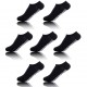 Chaussettes Homme Tige Courte Uni Noires Lot x 7