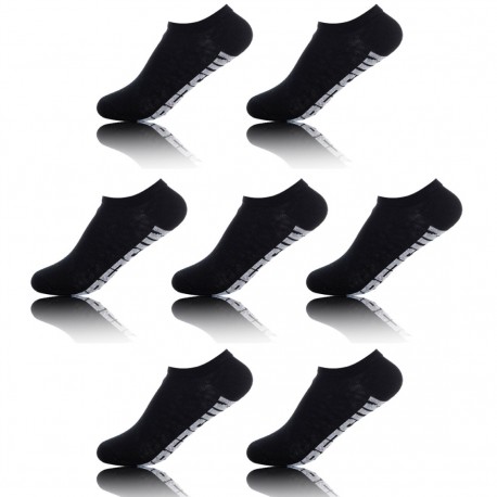 Chaussettes Homme Tige Courte Uni Noires Lot x 7