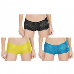 Lot de 3 Boxers Miss Freegun Dentelle