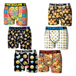 Boxers Homme Microfibre lot de 6, Freegun Emotik