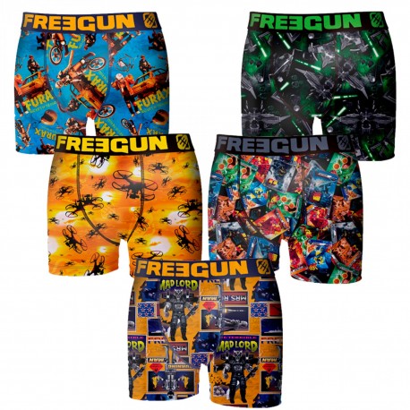 Freegun, Lot De 5 Boxers Boyz
