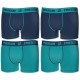 BOXERS HOMME EN COTON UNI - LOT X 4