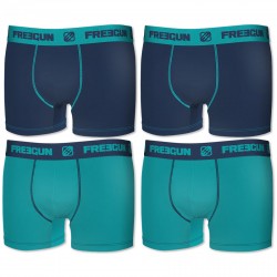 BOXERS HOMME EN COTON UNI - LOT X 4