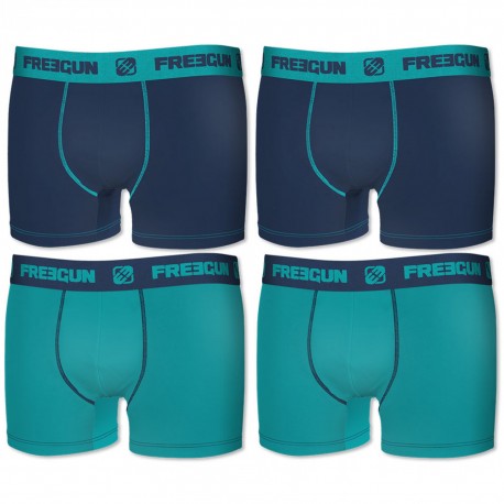 BOXERS HOMME EN COTON UNI - LOT X 4