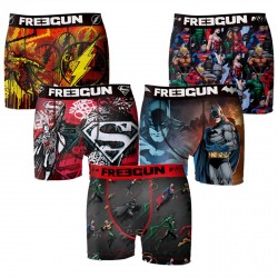 Boxers Homme Microfibre lot de 5, Freegun DC COMIC