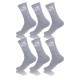 Lot de 6 Paires de Chaussettes Freegun Homme Uni Grises