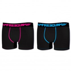 Lot de 2 boxers homme en coton, FREEGUN