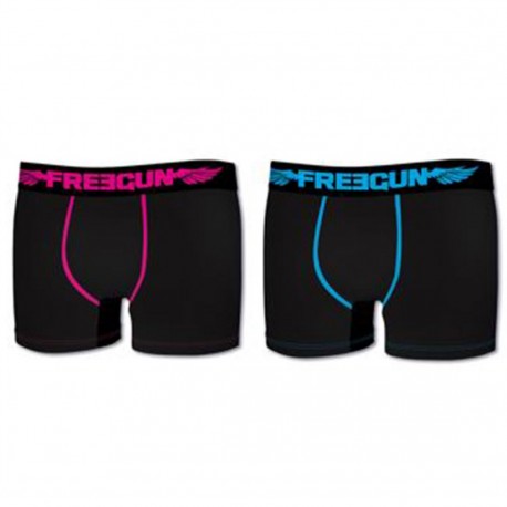 Lot de 2 boxers homme en coton, FREEGUN