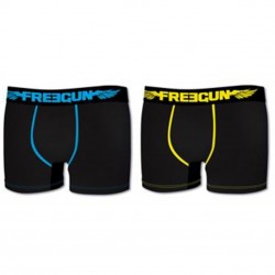 Lot de 2 boxers homme en coton, FREEGUN