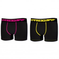 Lot de 2 boxers homme en coton, FREEGUN